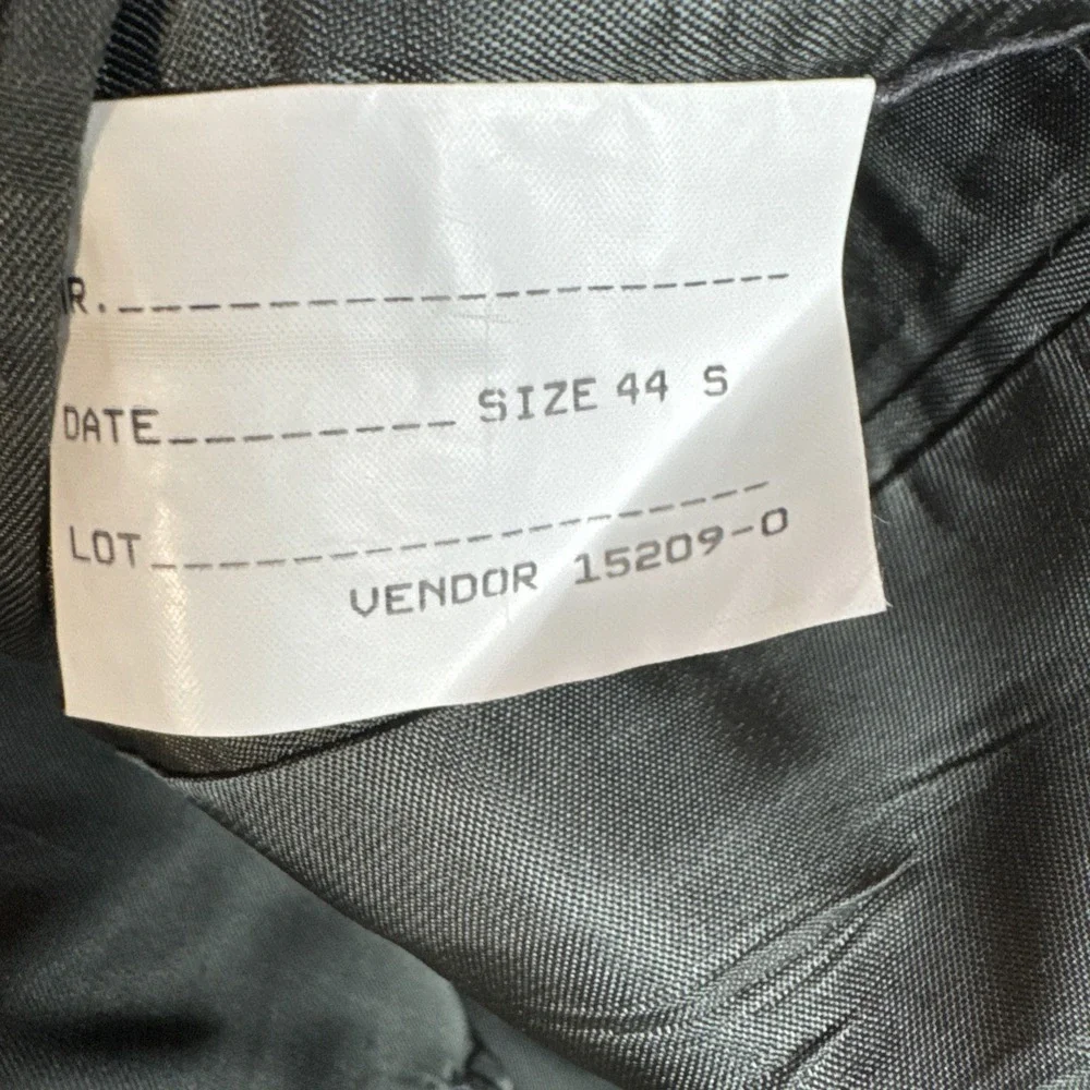 Stafford Vintage 2 Piece Suit 44S Pants 33 x 30 Gray Plaid Wool Blend USA Made